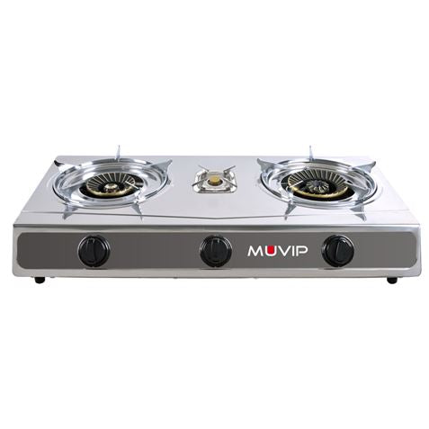 Cocina Gas Inox 3 Fuegos Serie Strong MUVIP