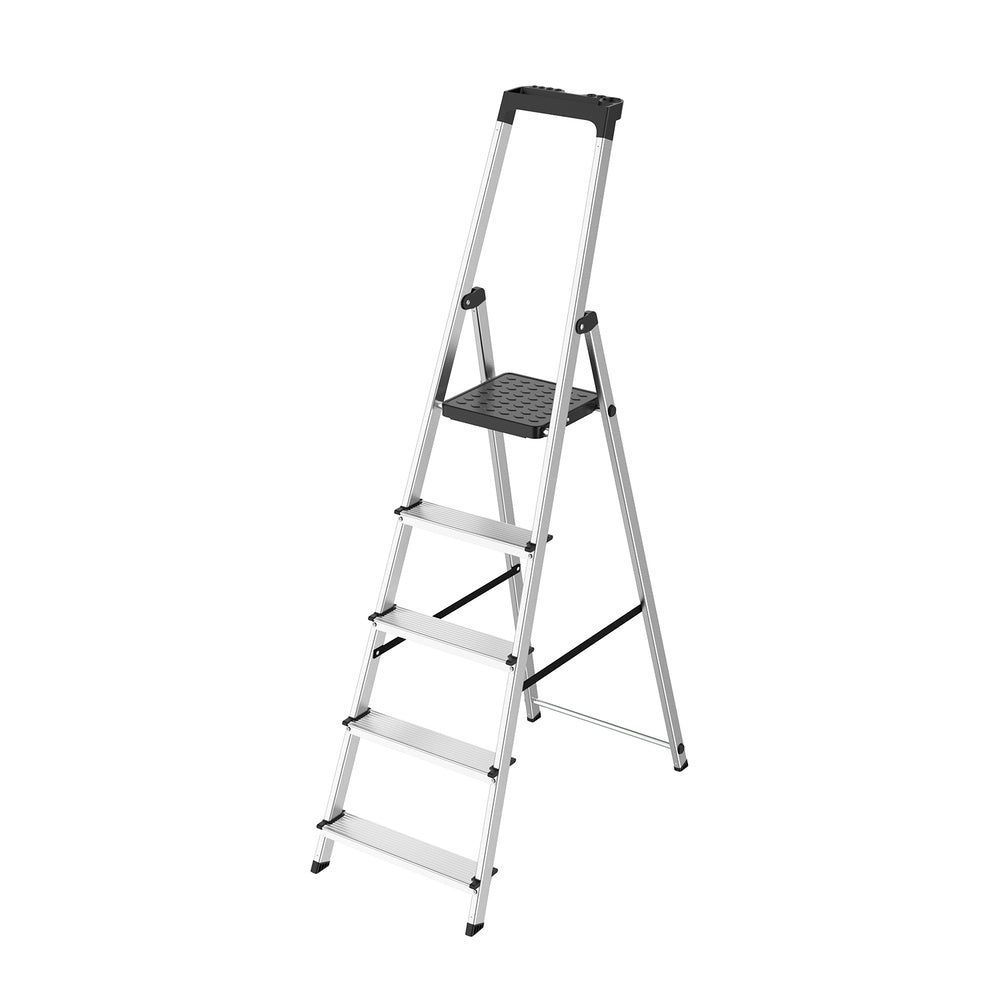 Escalera Aluminio 5 Peldaños Uso Doméstico Certificada EN 131