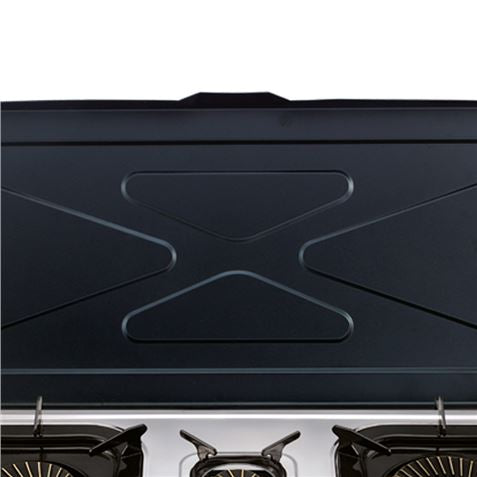 Cocina Gas Inox 3 Fuegos Serie Strong + Tapa MUVIP