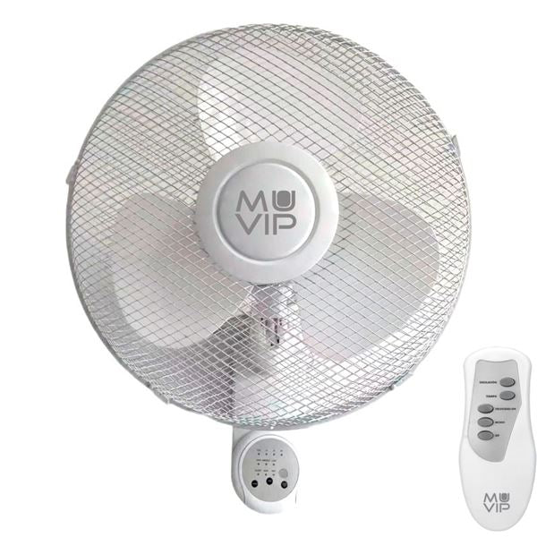 Ventilador de Pared 45W 3 Velocidades con Mando a Distancia MUVIP