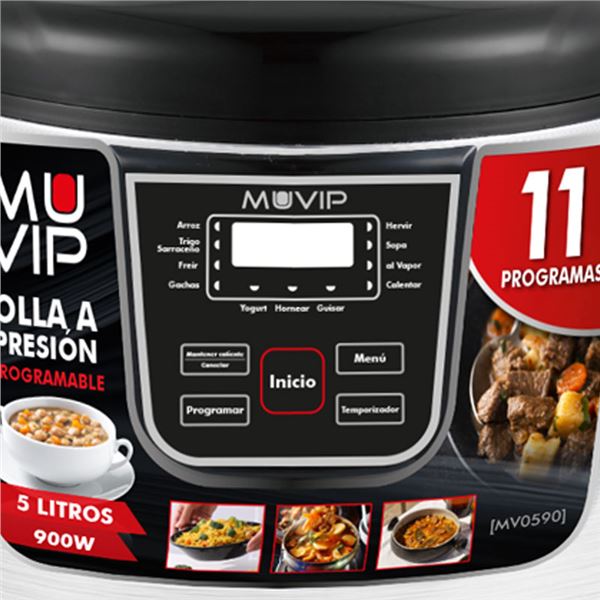 Olla Multifunción Programable 5 Litros | 11 Programas 900W MUVIP