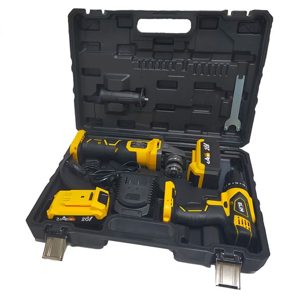 Pack 20V Taladro Percutor + Radial 115/125mm | Baterías 2Ah y 4Ah BLIM