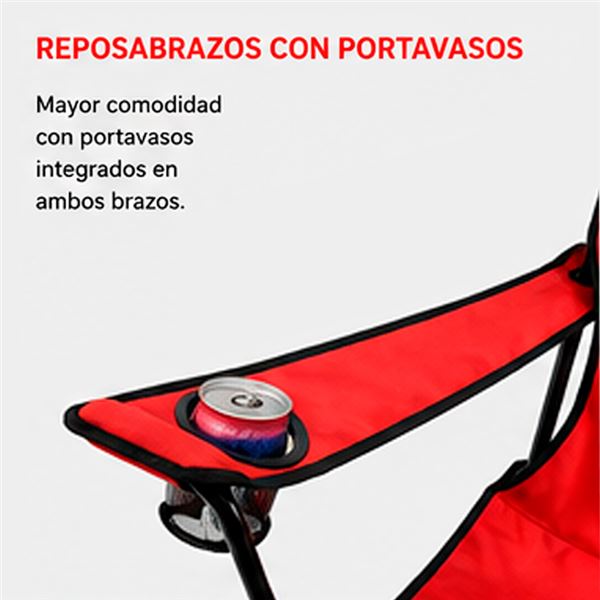 ⏳ PRERESERVA — Silla Doble Plegable de Camping con Nevera y Sombrilla SUNGARDEN