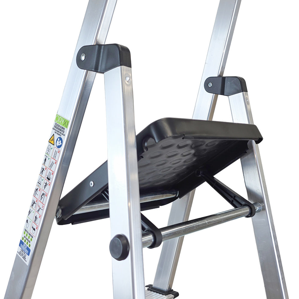 Escalera Aluminio 5 Peldaños Uso Doméstico Certificada EN 131