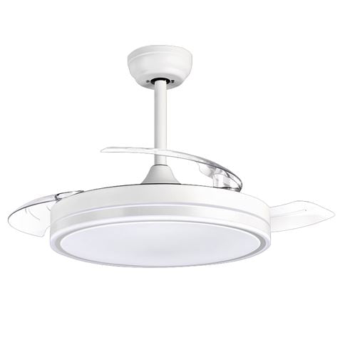 Ventilador de Techo con Aspas Retráctiles y Luz LED
