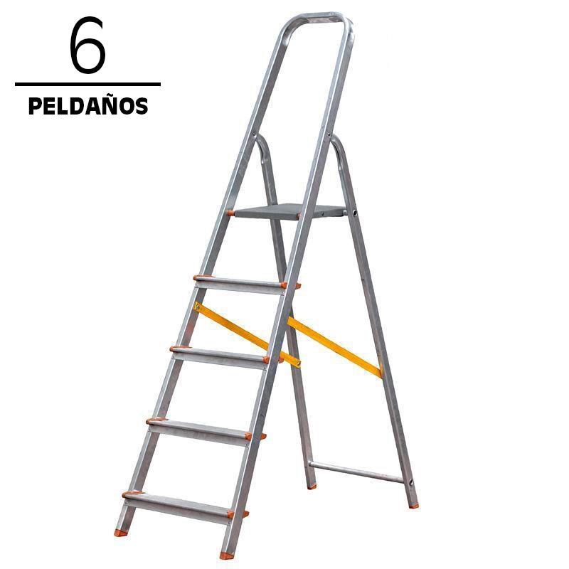 Escalera Aluminio 6 Peldaños con Cinta Airmec